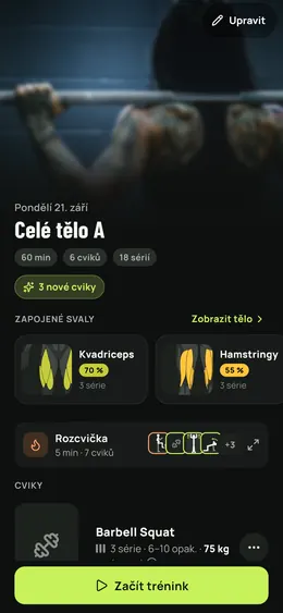 Detail tréninku: délka, cviky a svaly
