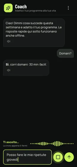 Parlare al coach ad alta voce