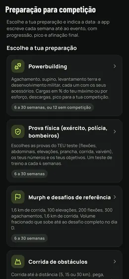 A escolha da preparação