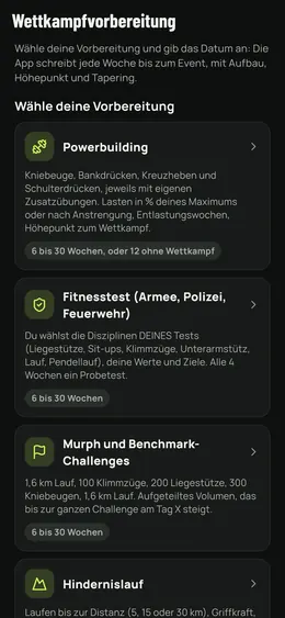 Die Wahl der Vorbereitung