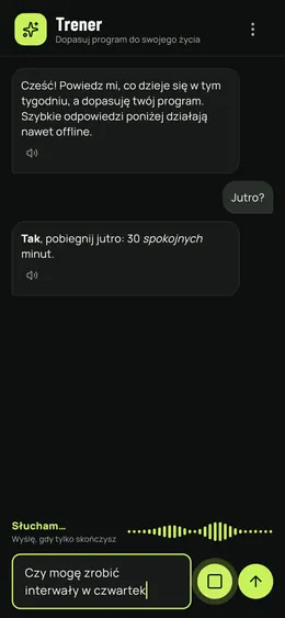 Rozmowa z trenerem na głos