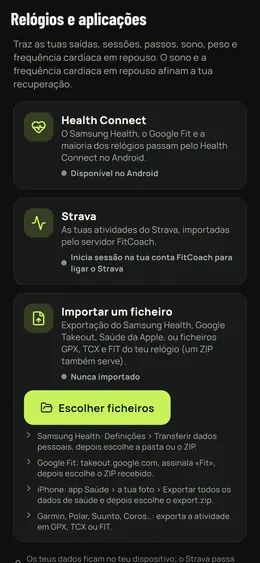 Relógios e apps